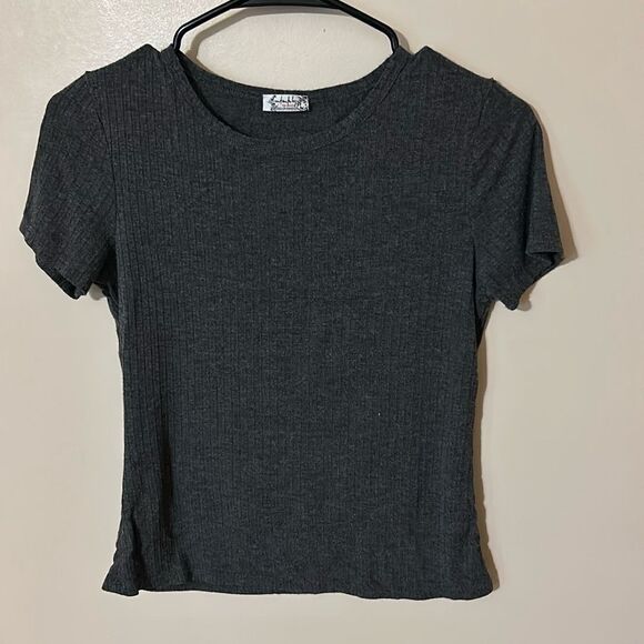 Free People Intimately Baby Rib Tee gray Size medium - Picture 1 of 5